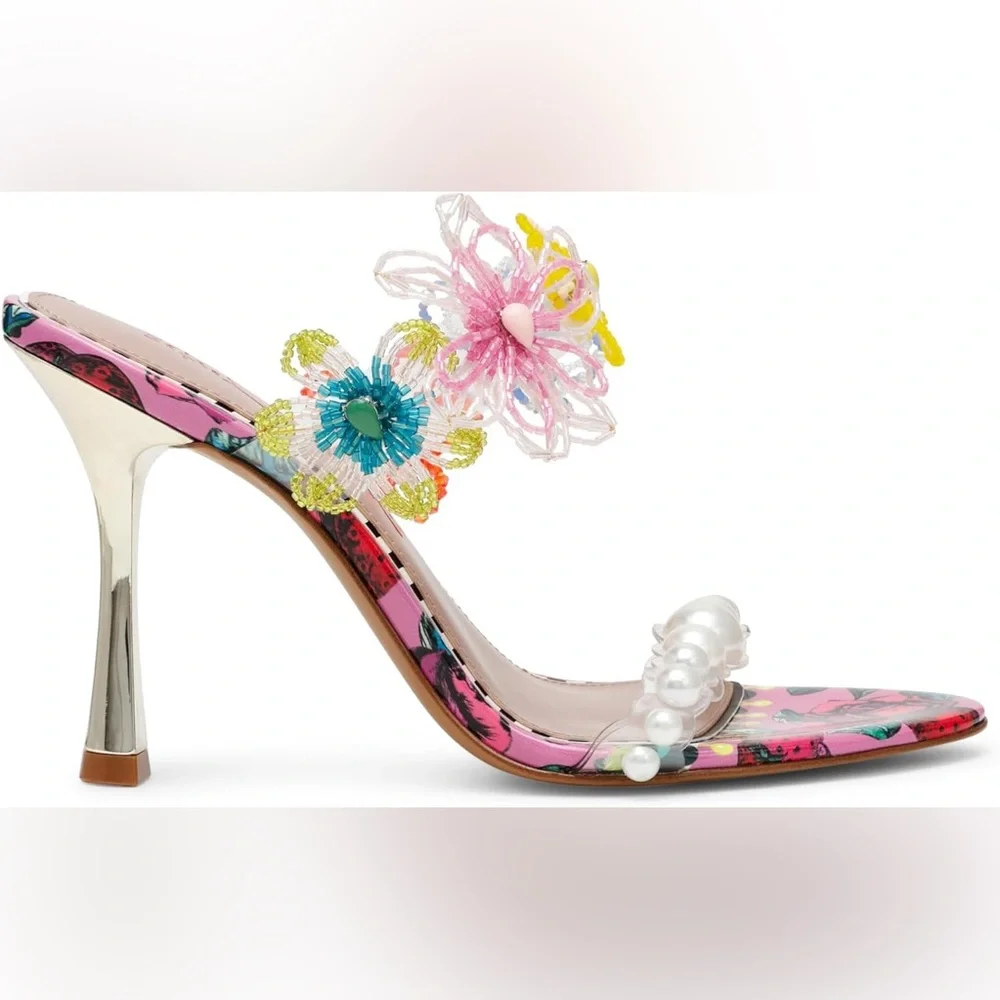 Betsey Johnson Goldiee Slide Sandal in Berry